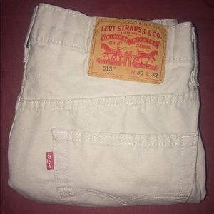 Men Jeans Slim Beige Levi’s 30/32 Inches [RIPPED]